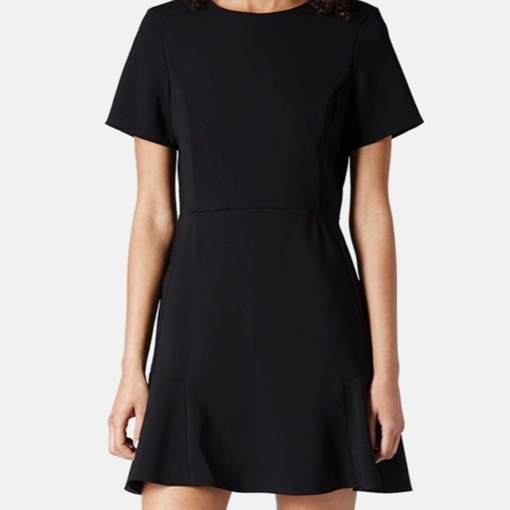 Topshop Flared Crepe Dress